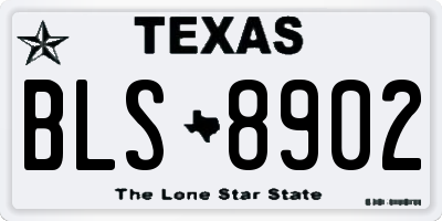 TX license plate BLS8902