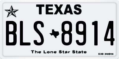 TX license plate BLS8914