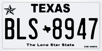 TX license plate BLS8947