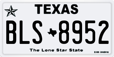 TX license plate BLS8952