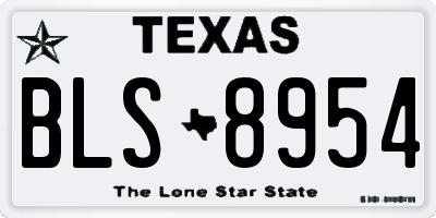 TX license plate BLS8954