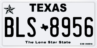 TX license plate BLS8956