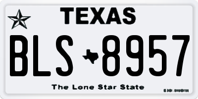 TX license plate BLS8957
