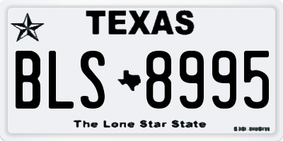 TX license plate BLS8995