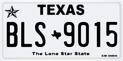 TX license plate BLS9015