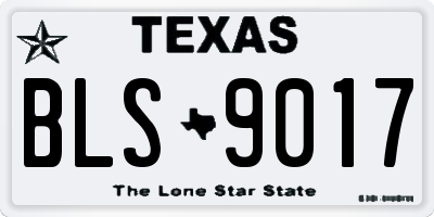 TX license plate BLS9017