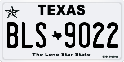 TX license plate BLS9022