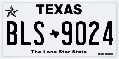 TX license plate BLS9024