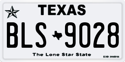 TX license plate BLS9028