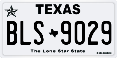 TX license plate BLS9029