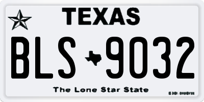 TX license plate BLS9032