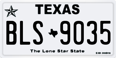TX license plate BLS9035