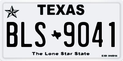 TX license plate BLS9041