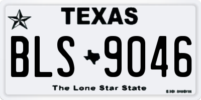 TX license plate BLS9046