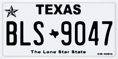 TX license plate BLS9047