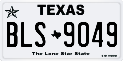 TX license plate BLS9049