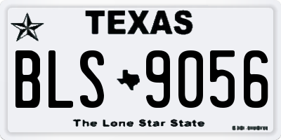 TX license plate BLS9056