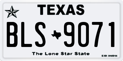 TX license plate BLS9071