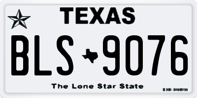 TX license plate BLS9076