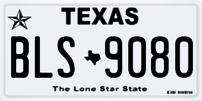 TX license plate BLS9080