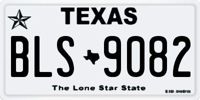TX license plate BLS9082