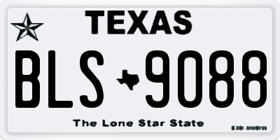 TX license plate BLS9088