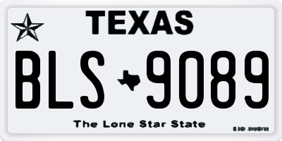 TX license plate BLS9089