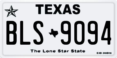 TX license plate BLS9094