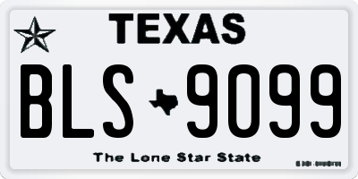 TX license plate BLS9099