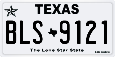 TX license plate BLS9121