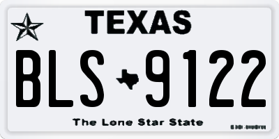 TX license plate BLS9122