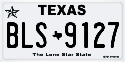 TX license plate BLS9127