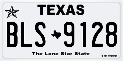 TX license plate BLS9128