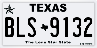 TX license plate BLS9132