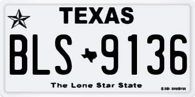 TX license plate BLS9136