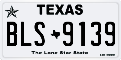 TX license plate BLS9139