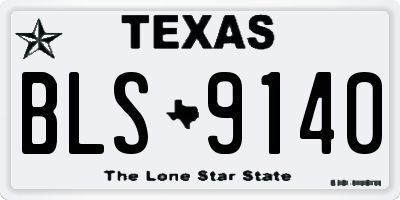 TX license plate BLS9140