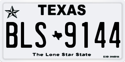 TX license plate BLS9144