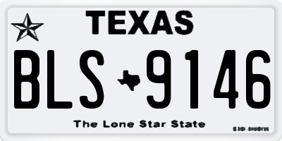 TX license plate BLS9146