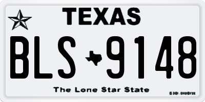 TX license plate BLS9148