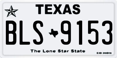 TX license plate BLS9153