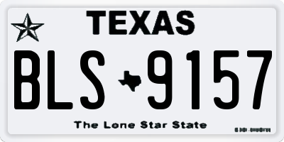 TX license plate BLS9157