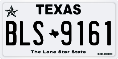 TX license plate BLS9161