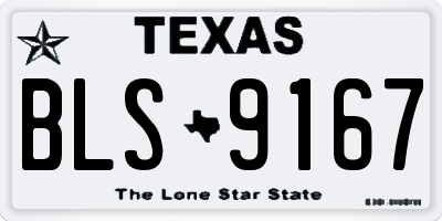 TX license plate BLS9167