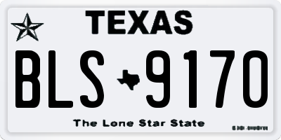 TX license plate BLS9170