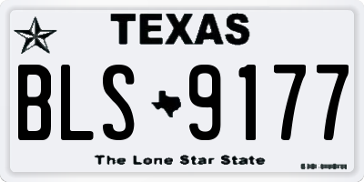 TX license plate BLS9177
