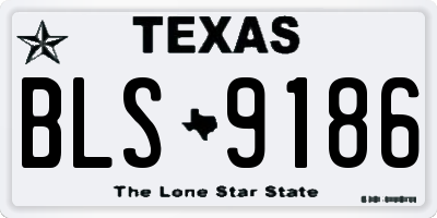 TX license plate BLS9186