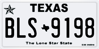 TX license plate BLS9198