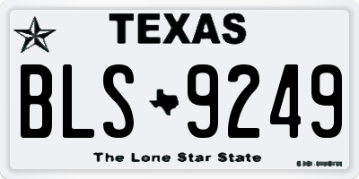 TX license plate BLS9249