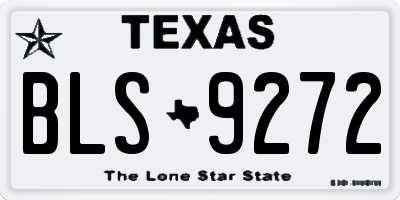 TX license plate BLS9272